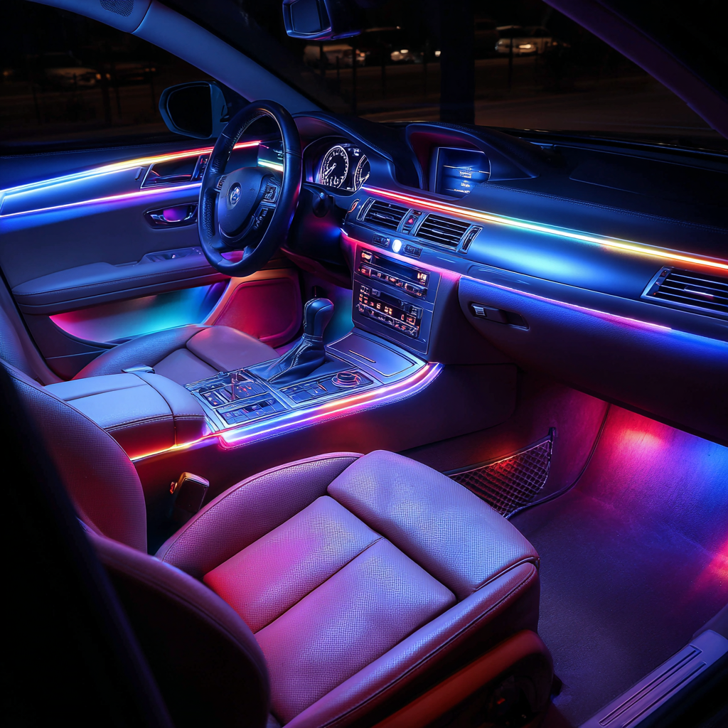 Multicolour Ambient Lighting Kit for LED Car Interior Light Strips
