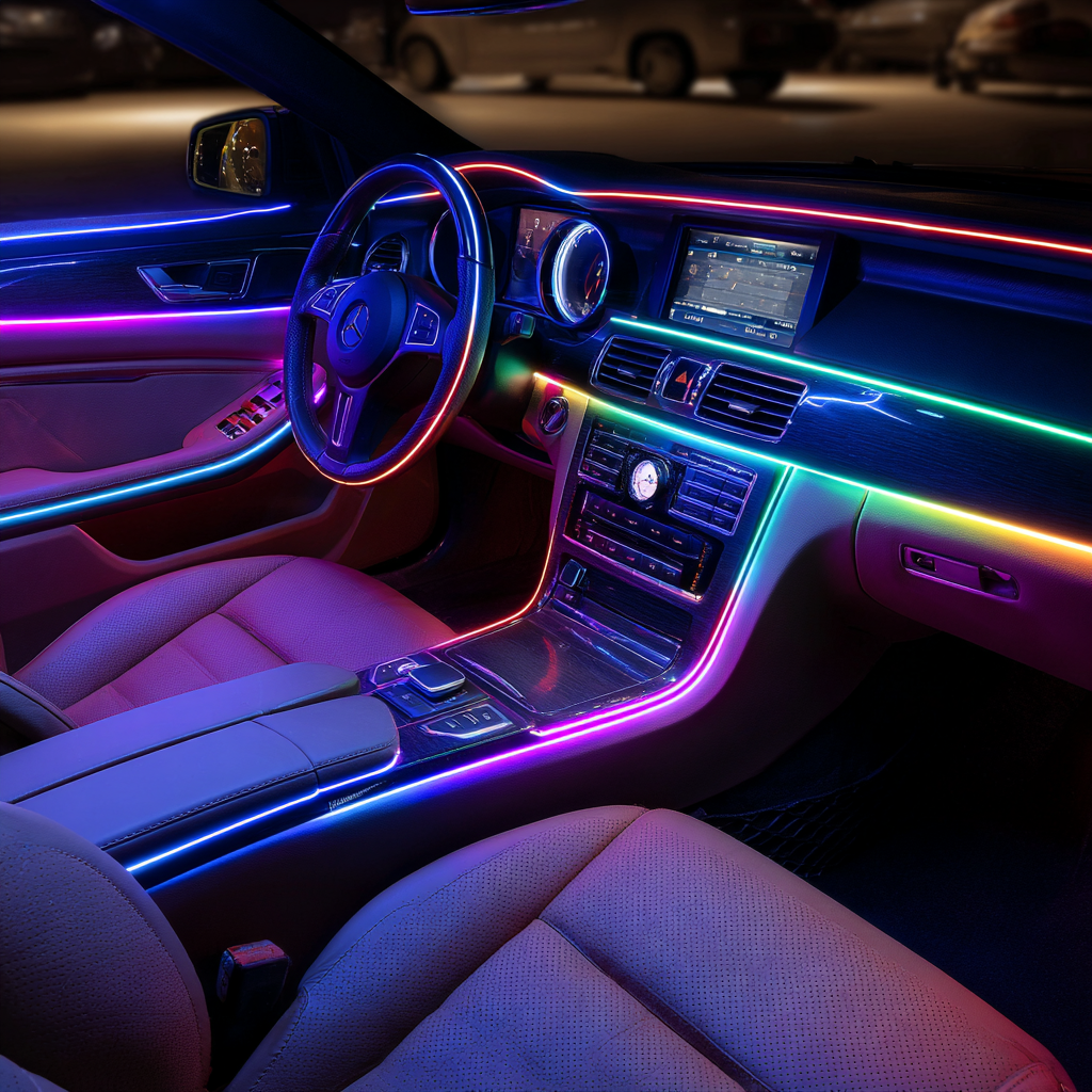 Multicolour Ambient Lighting Kit for LED Car Interior Light Strips