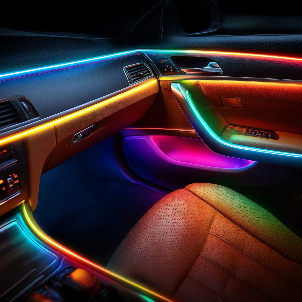 Multicolour Ambient Lighting Kit for LED Car Interior Light Strips