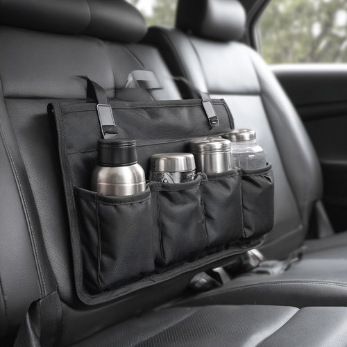 Backseat Storage Solution with Multi-Pocket Car Seat Organiser