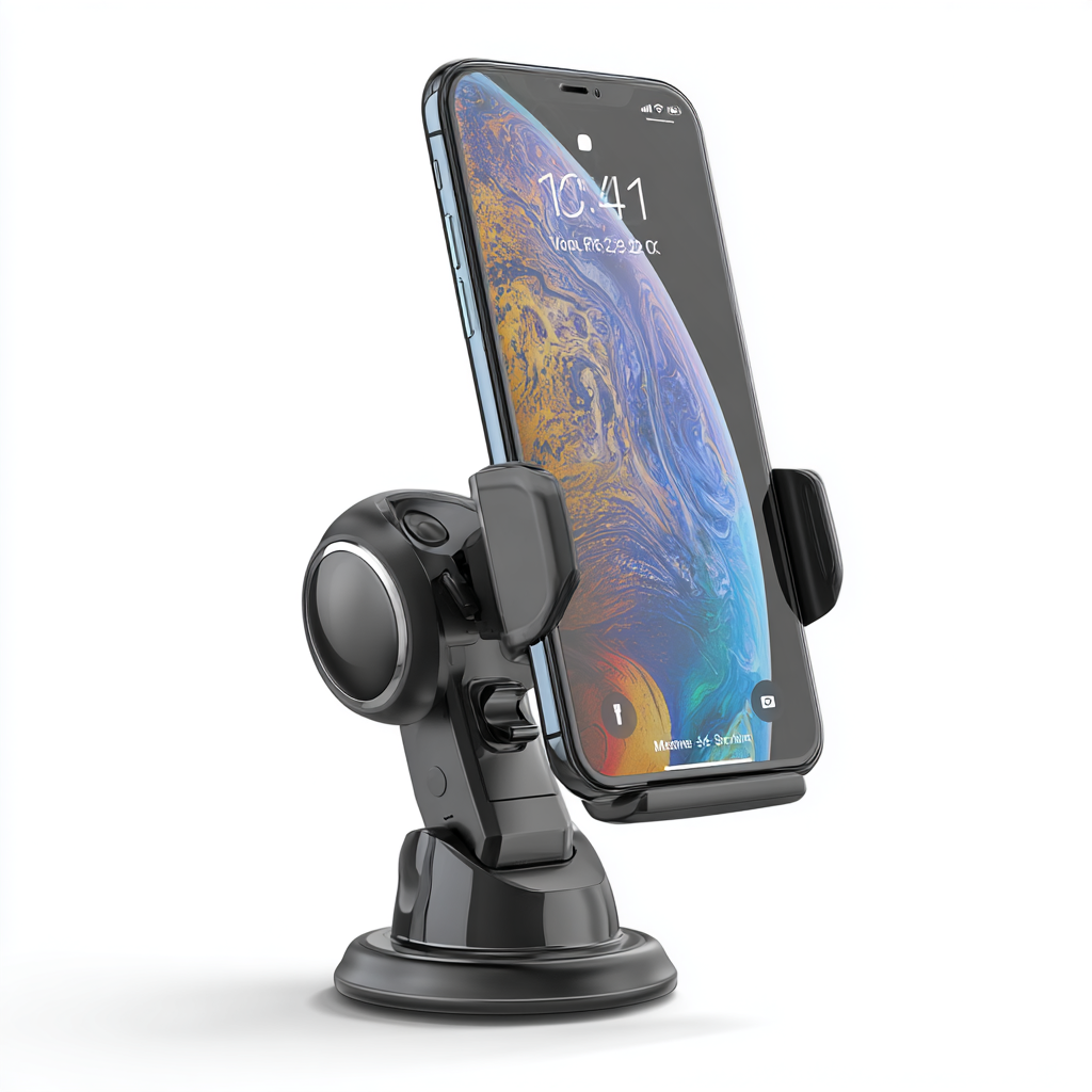Universal Car Phone Mount: A holder for the dashboard and windscreen that can turn 360 degrees