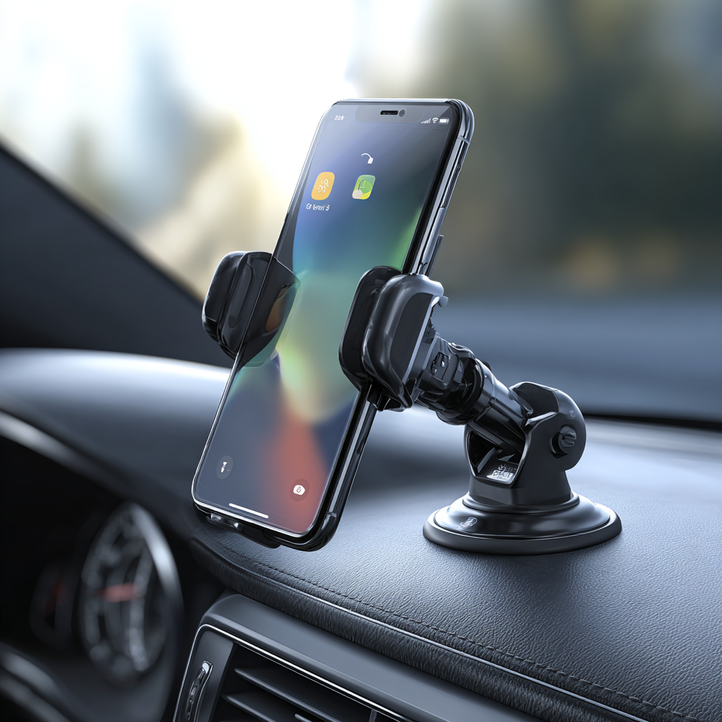 Universal Car Phone Mount: A holder for the dashboard and windscreen that can turn 360 degrees